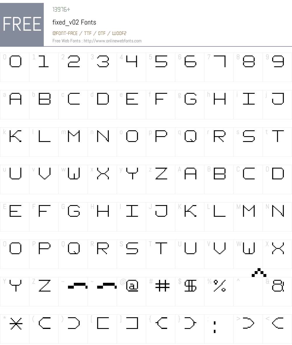 fixed_v02 Font Screenshots