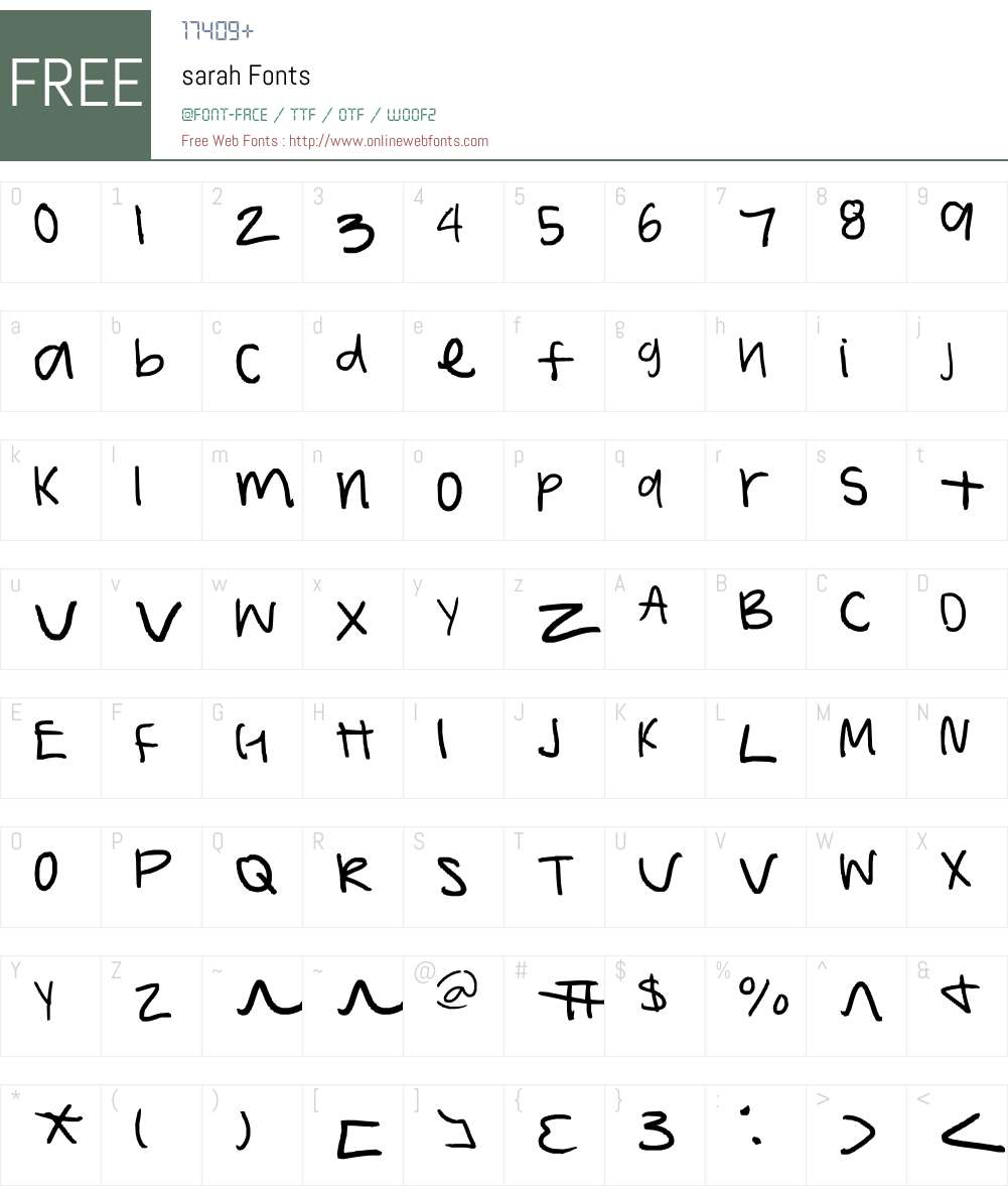 sarah Font Screenshots