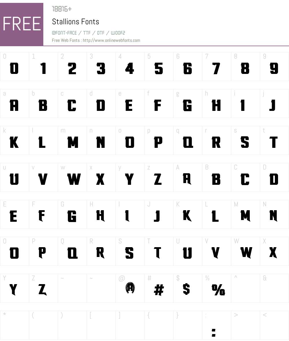 Stallions Font Screenshots