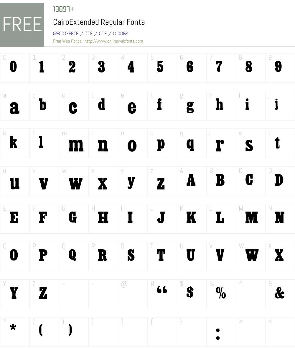 CairoExtended Font Screenshots