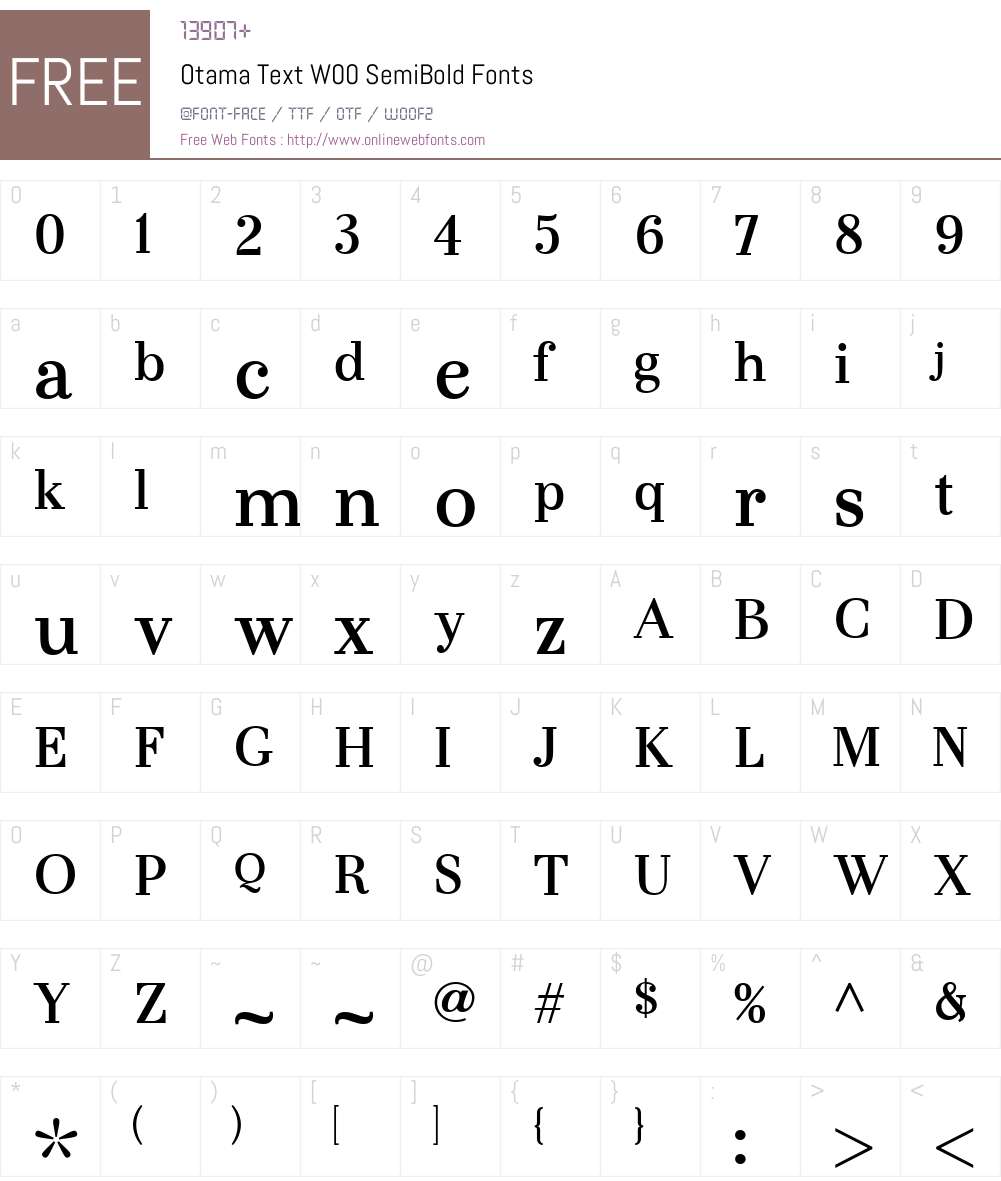 OtamaTextW00-SemiBold Font Screenshots