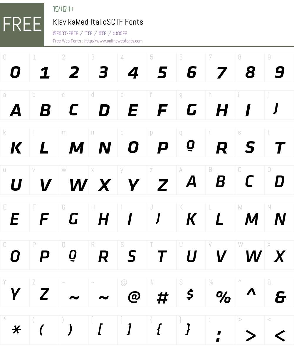 Klavika Med Caps Font Screenshots