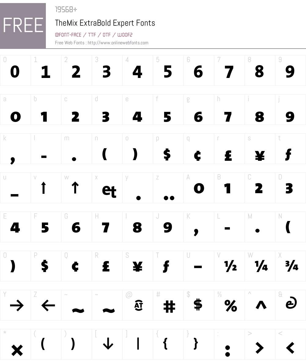 The Mix Extra Bold- Font Screenshots