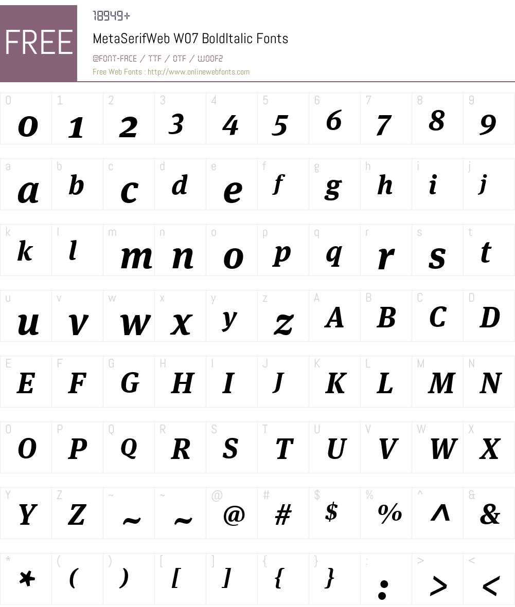 FF Meta Serif Font Screenshots