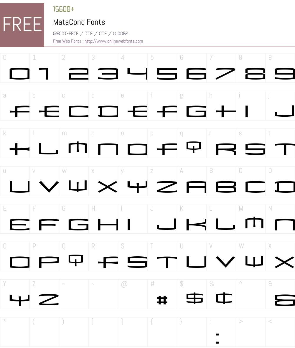 Mata Font Screenshots