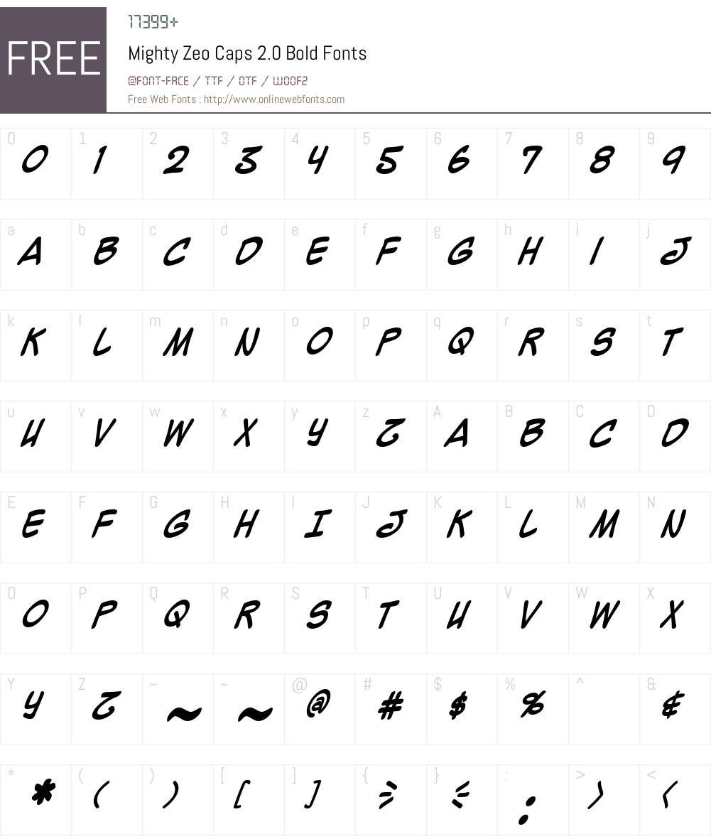 Mighty Zeo Caps 2.0 Font Screenshots