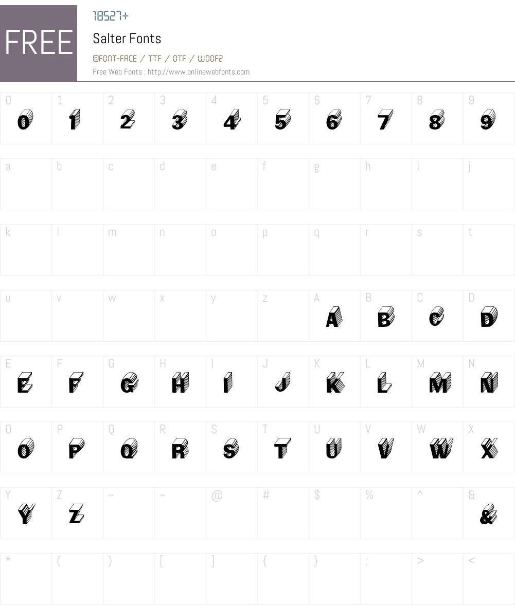 Salter Font Screenshots