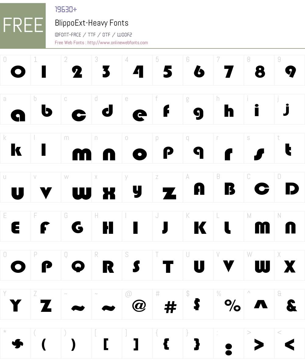 BlippoExt-Heavy Font Screenshots