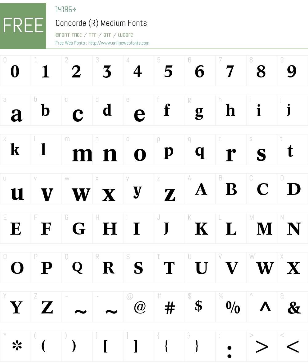 Concorde BQ Font Screenshots