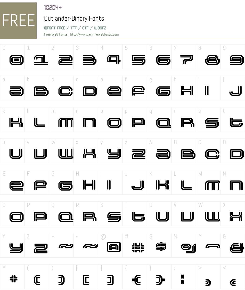 Outlander Font Screenshots