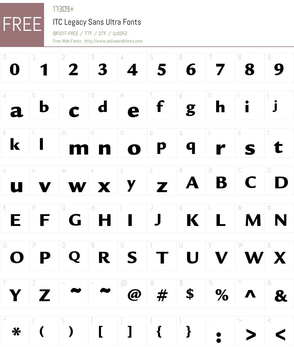 ITC Legacy Sans Font Screenshots