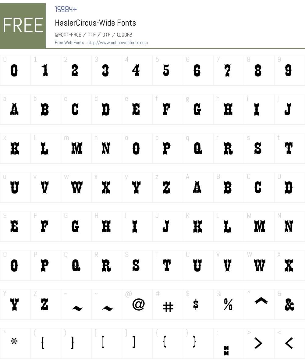 HaslerCircus Font Screenshots