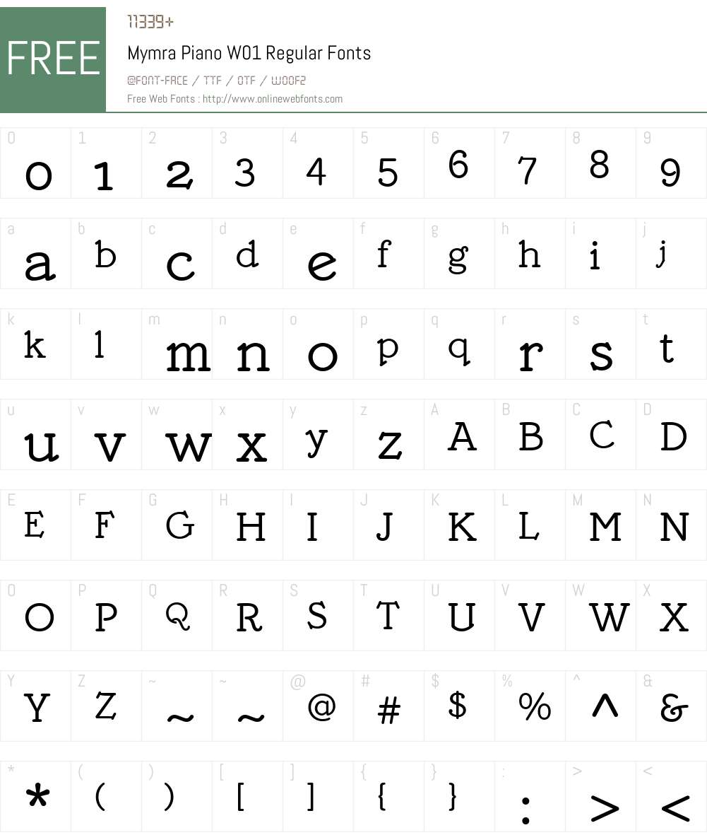 MymraPianoW01-Regular Font Screenshots