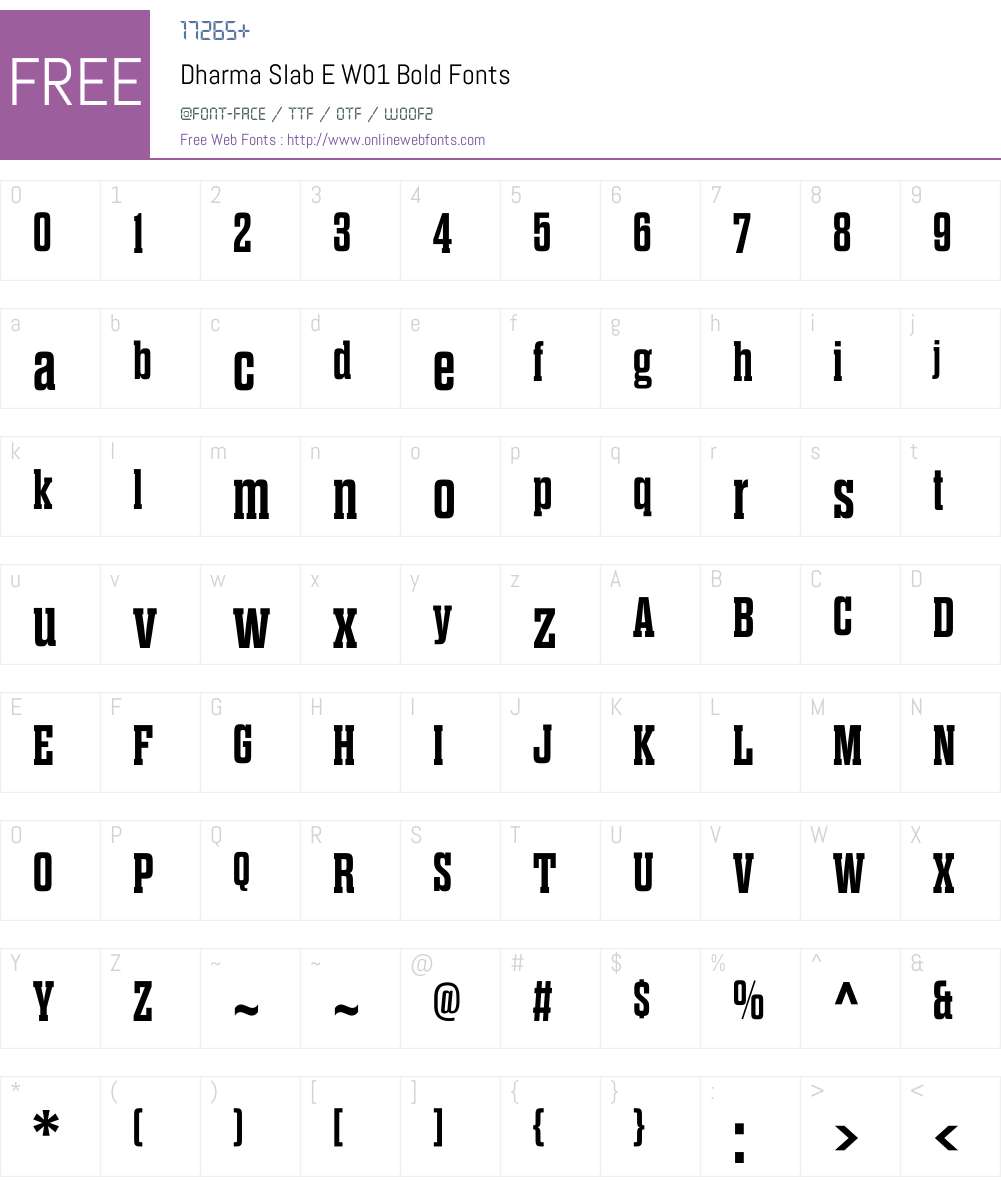DharmaSlabEW01-Bold Font Screenshots