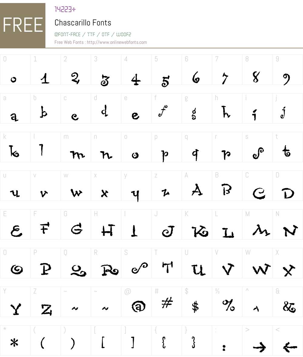Chascarillo Font Screenshots