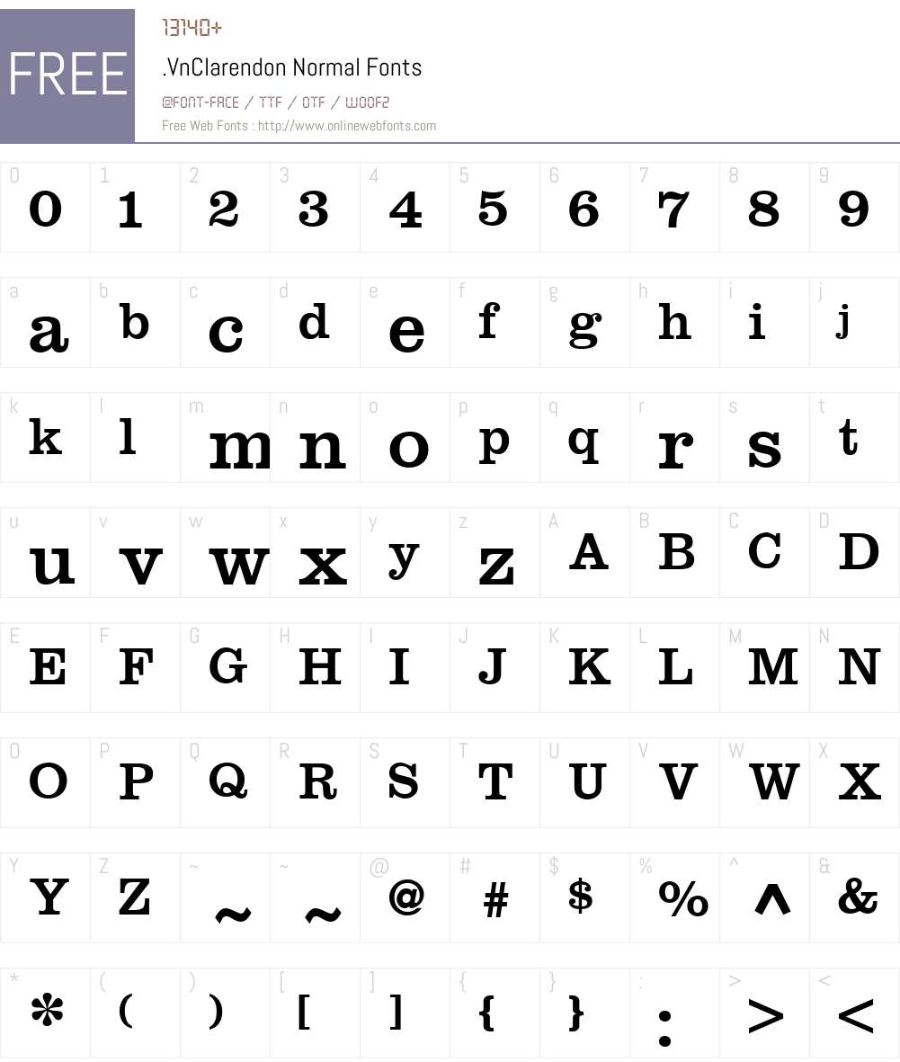 .VnClarendon Font Screenshots