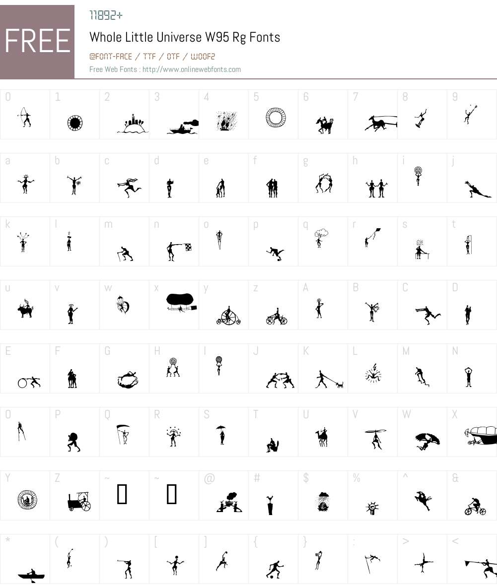 Whole Little Universe Font Screenshots