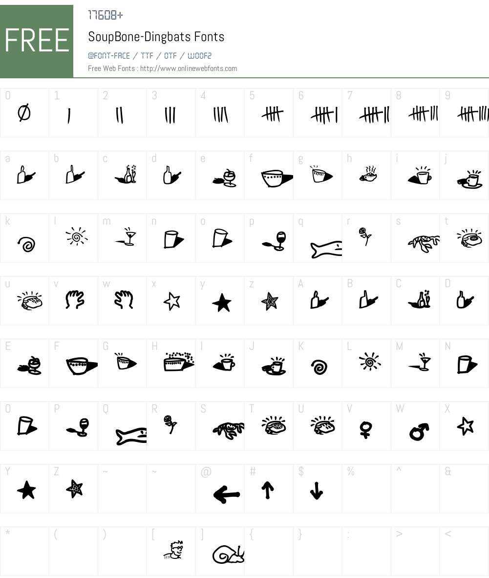SoupBone Font Screenshots
