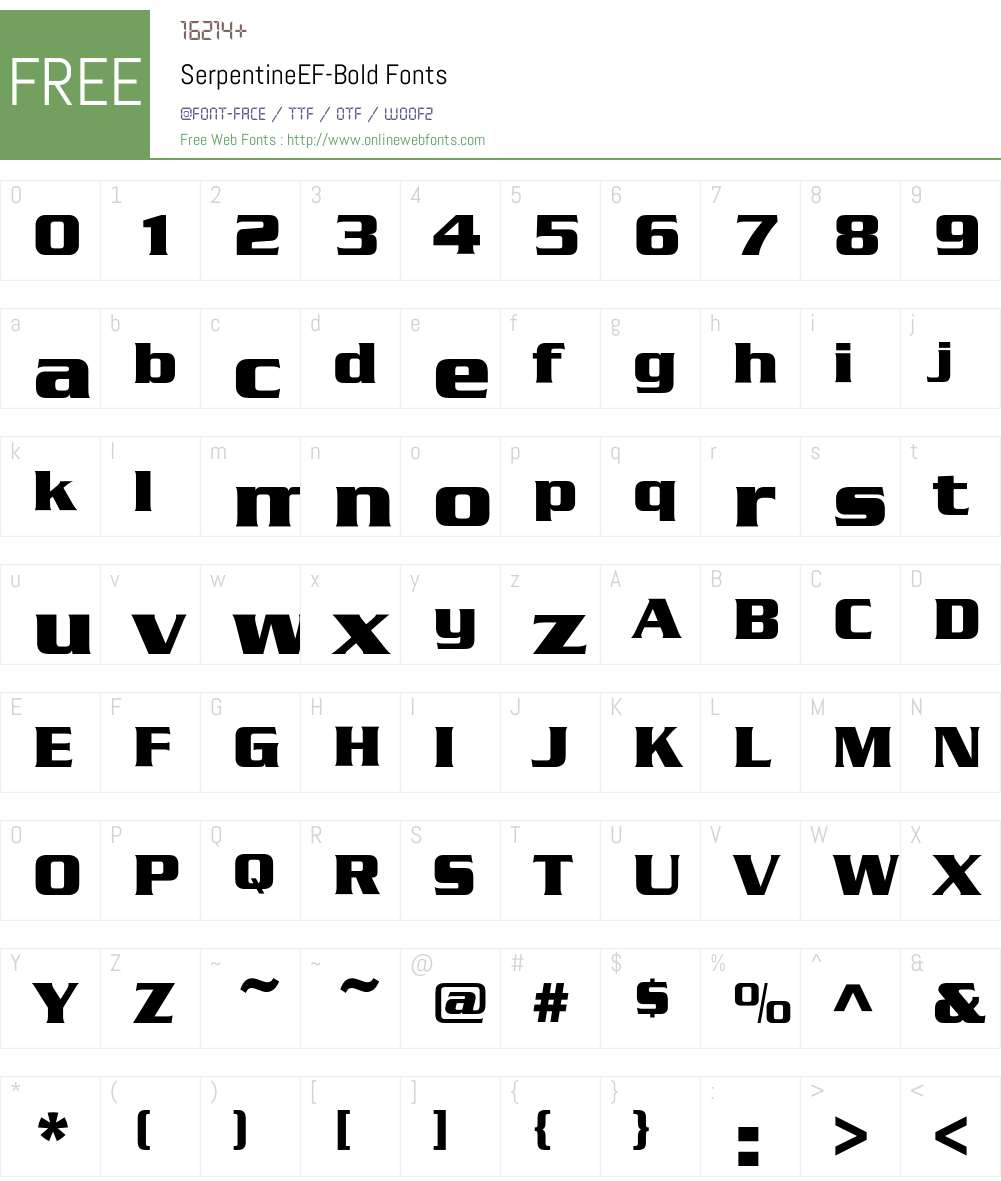 SerpentineEF Font Screenshots