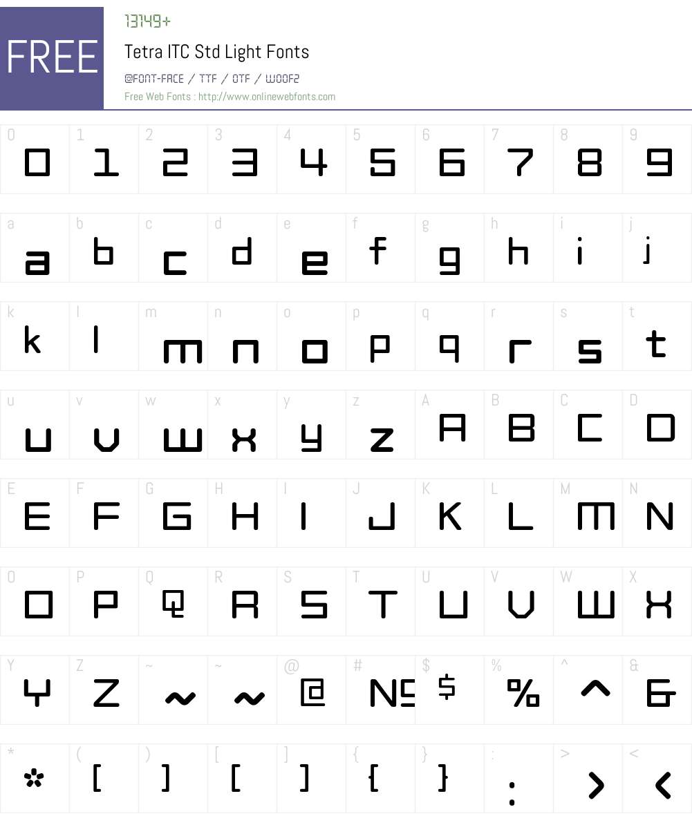 Tetra ITC Std Font Screenshots