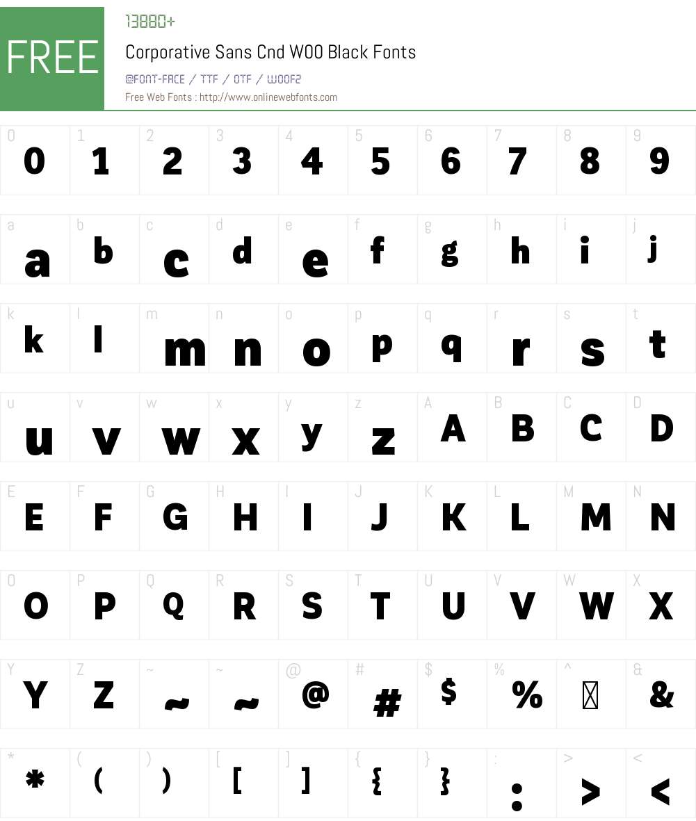 Corporative Sans Font Screenshots