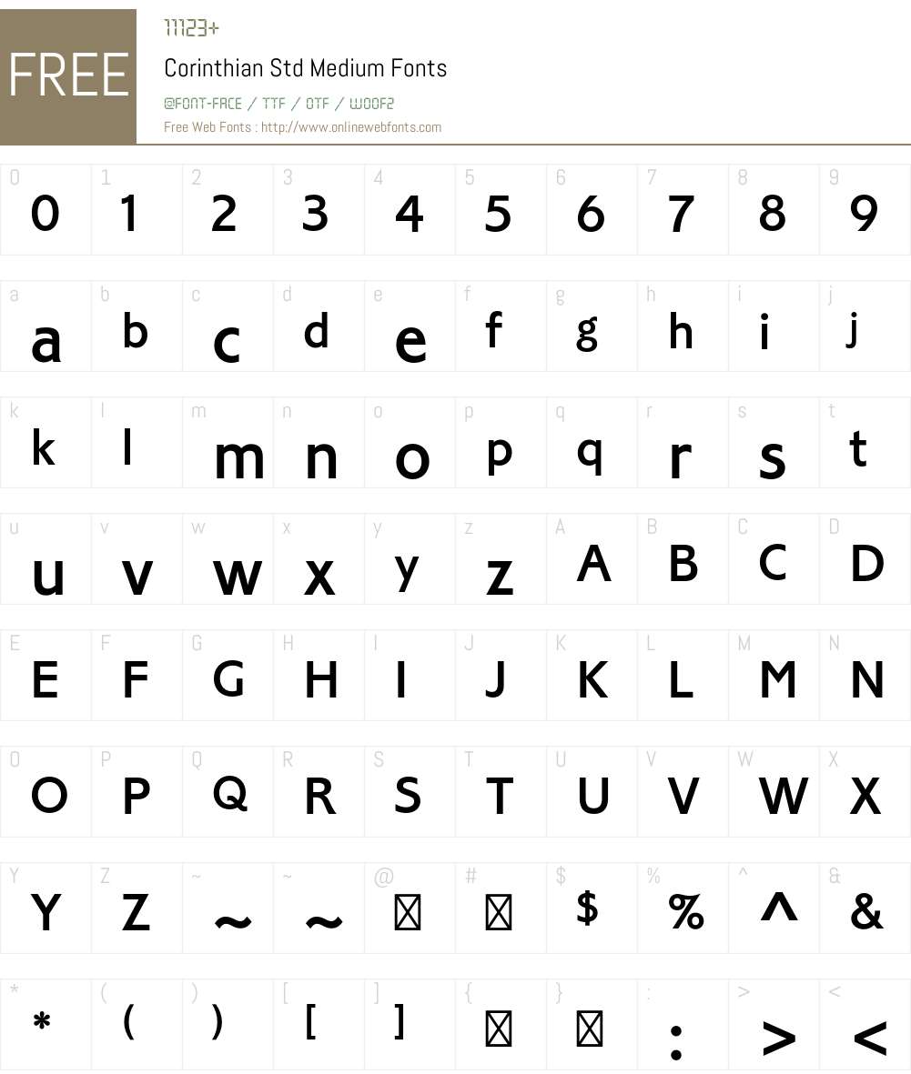 Corinthian Std Font Screenshots