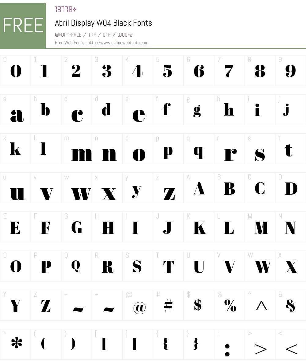Abril Font Screenshots