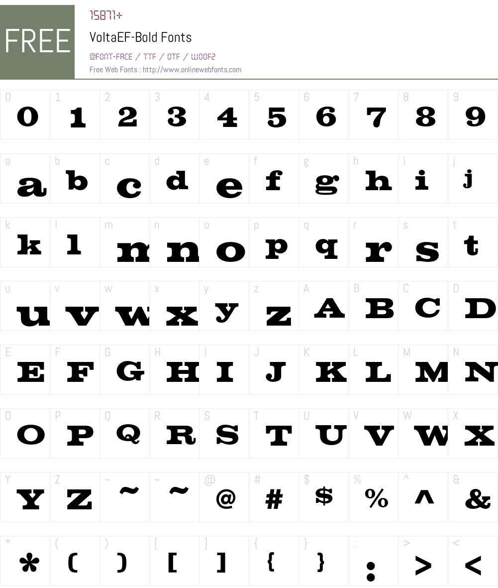 VoltaEF-Bold Font Screenshots