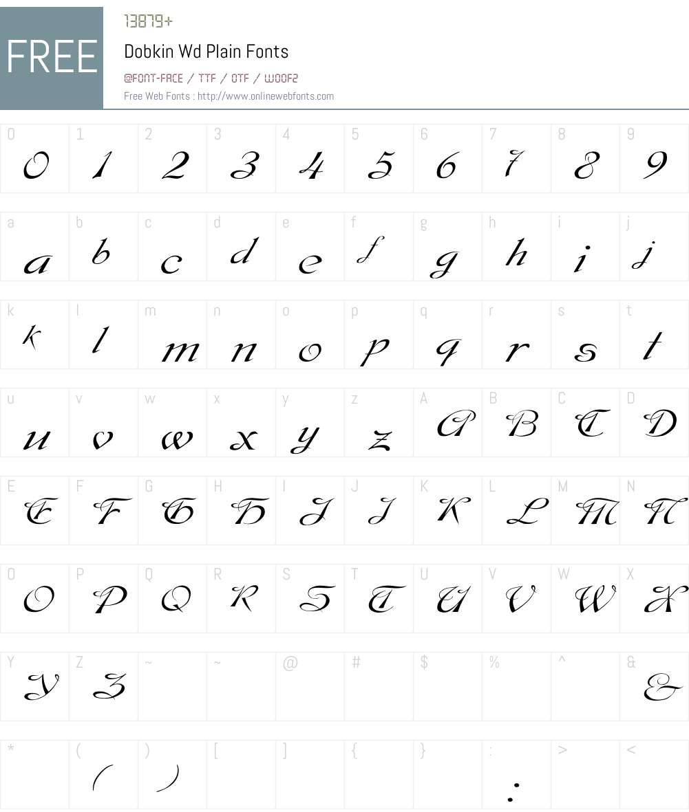 Dobkin Wd Font Screenshots