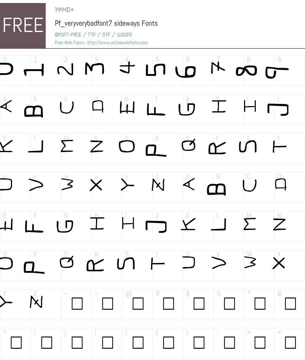 Pfvvbf7s Font Screenshots