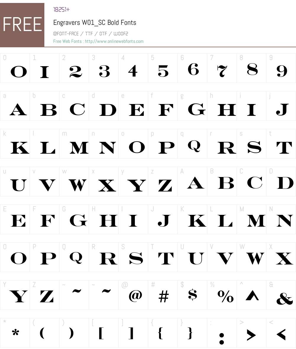 EngraversW01_SC-Bold Font Screenshots