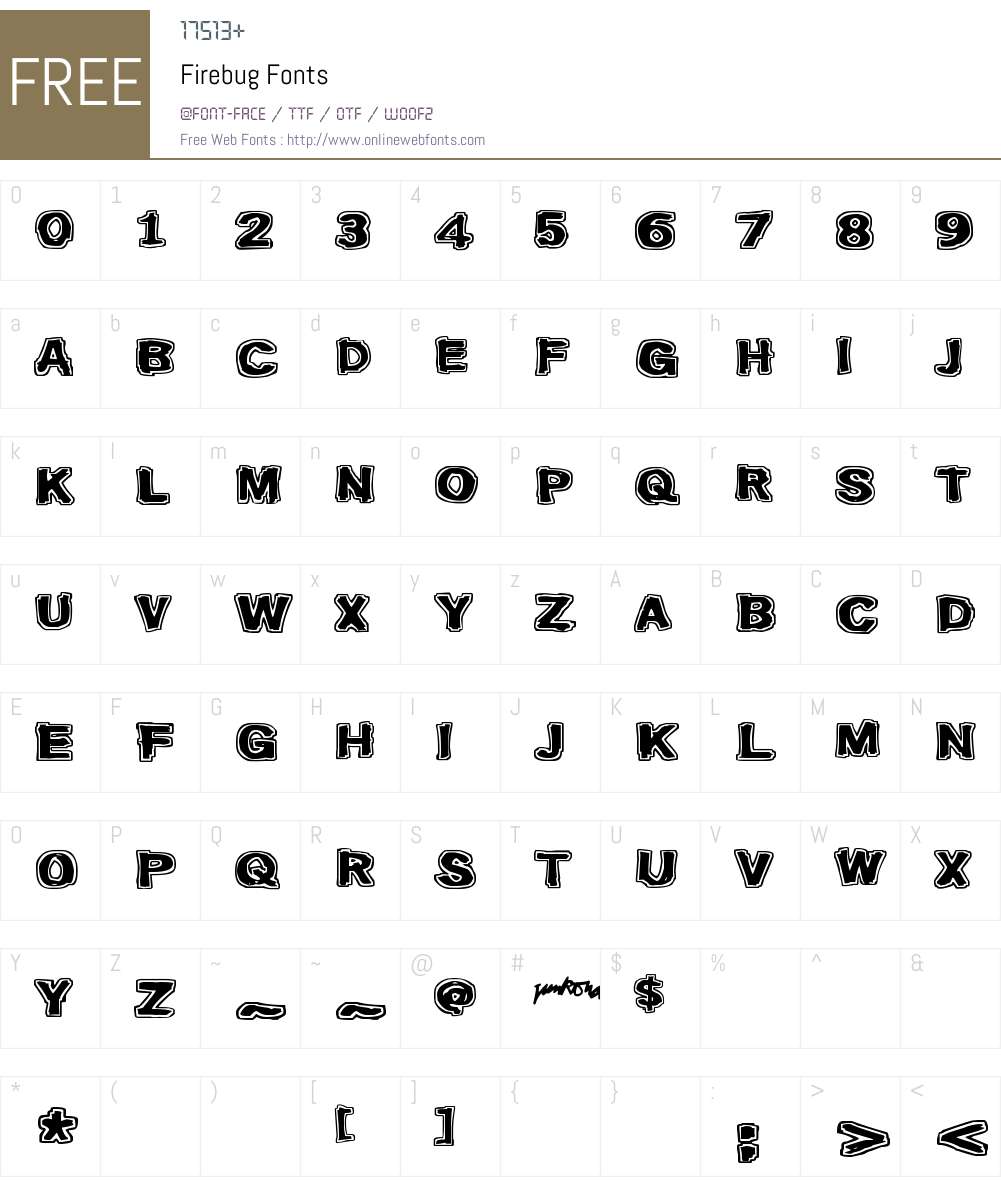 Firebug Font Screenshots
