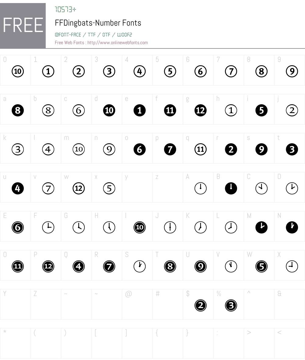 FFDingbats Font Screenshots