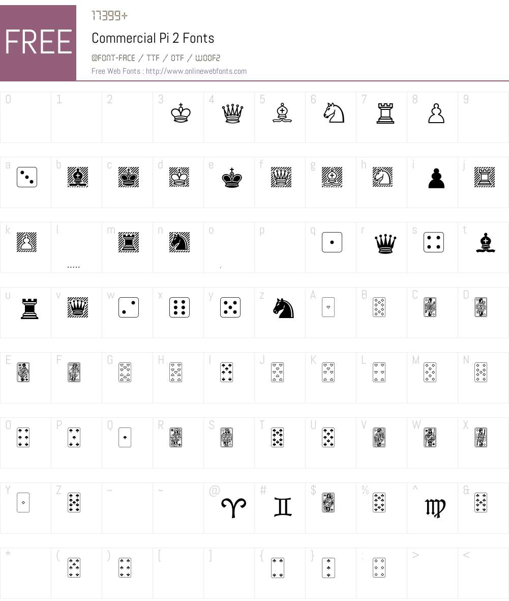 Commercial Pi Two BQ Font Screenshots