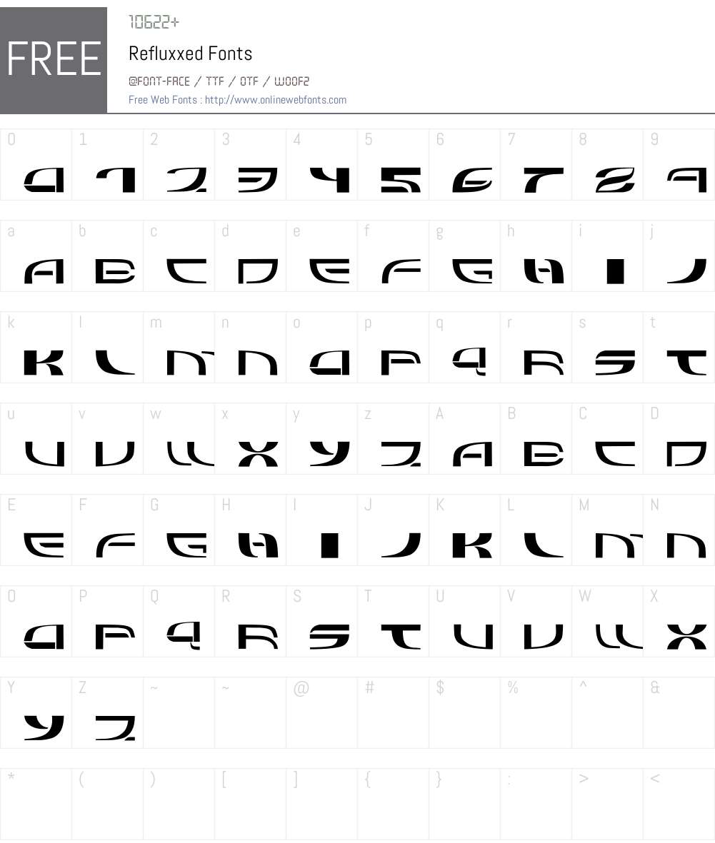 Refluxxed Font Screenshots