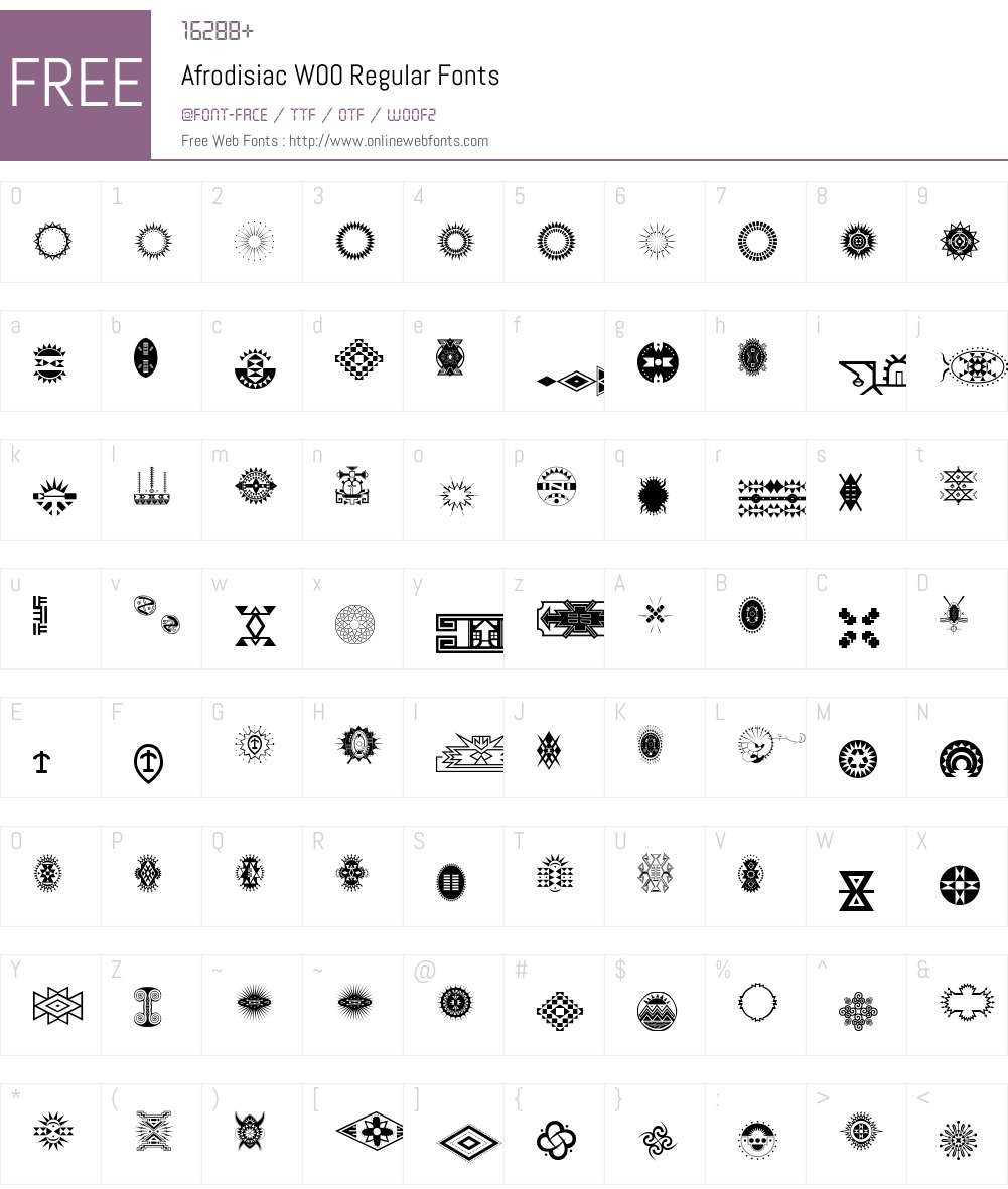 Afrodisiac Font Screenshots