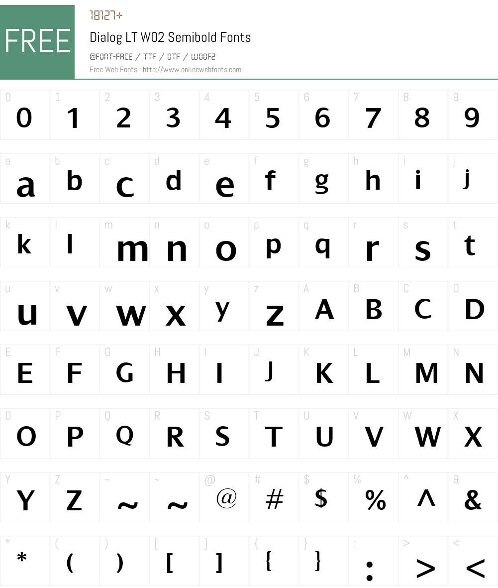 Dialog Font Screenshots