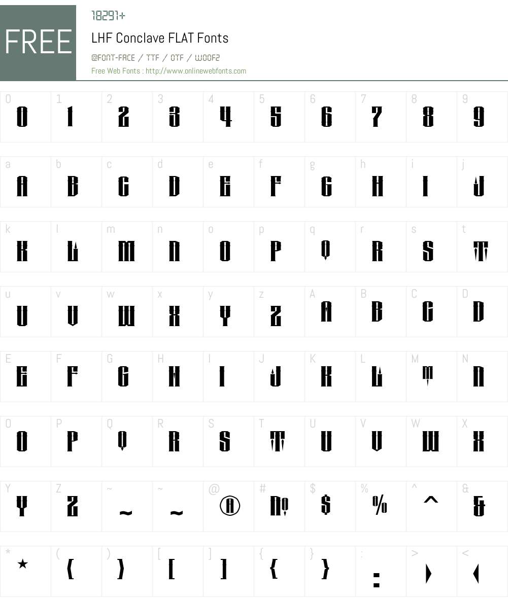 LHF Conclave Font Screenshots