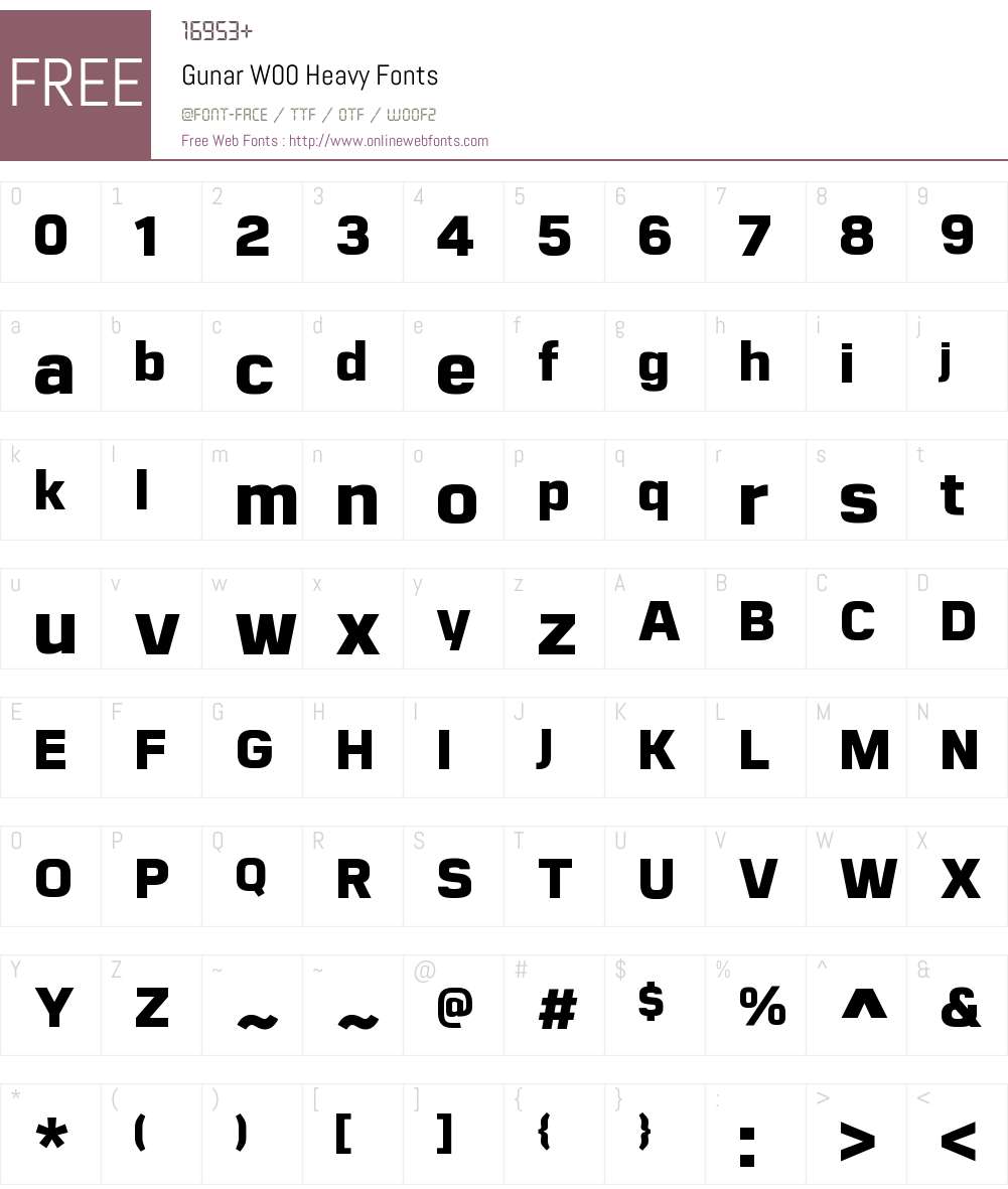 GunarW00-Heavy Font Screenshots