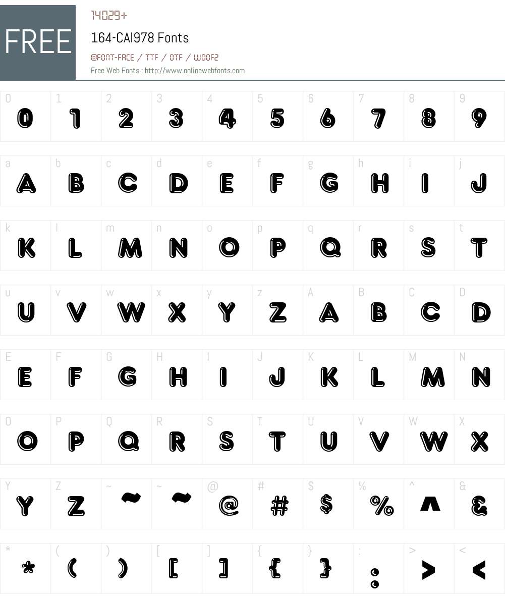 164-CAI978 Font Screenshots
