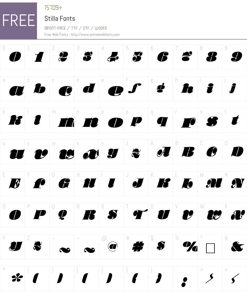 Stilla Font Screenshots