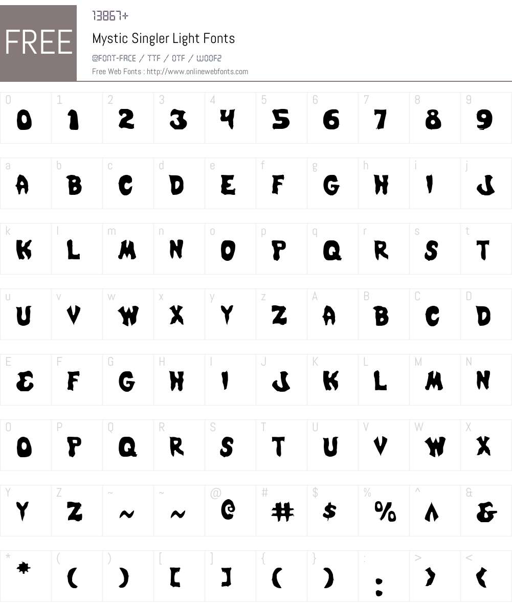 Mystic Singler Light Font Screenshots
