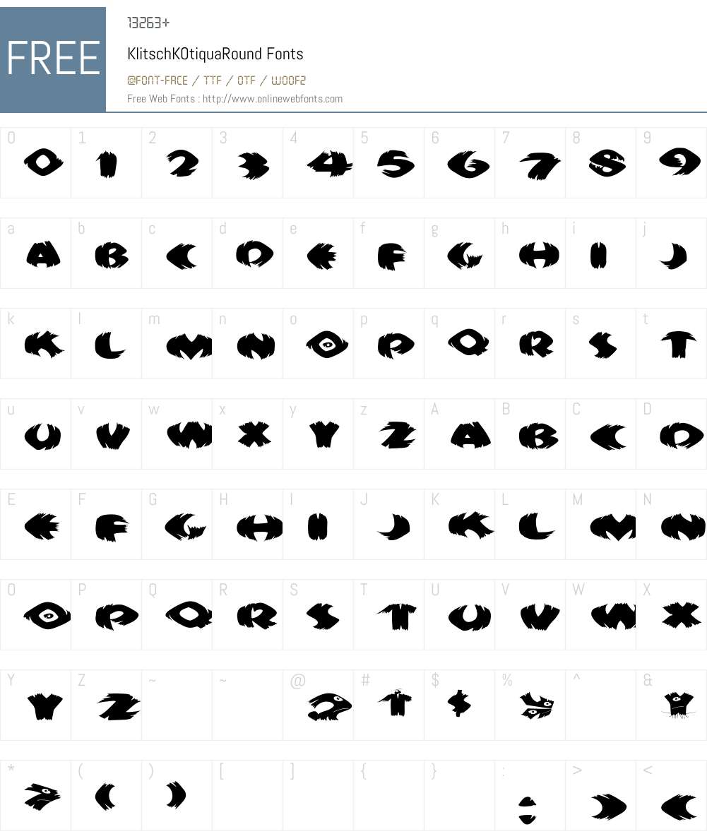 KlitschKOtiquaRound Font Screenshots