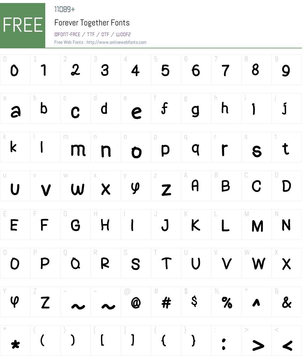 Forever Together Font Screenshots