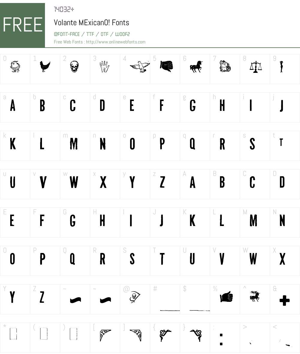 Volante Mexicano Font Screenshots