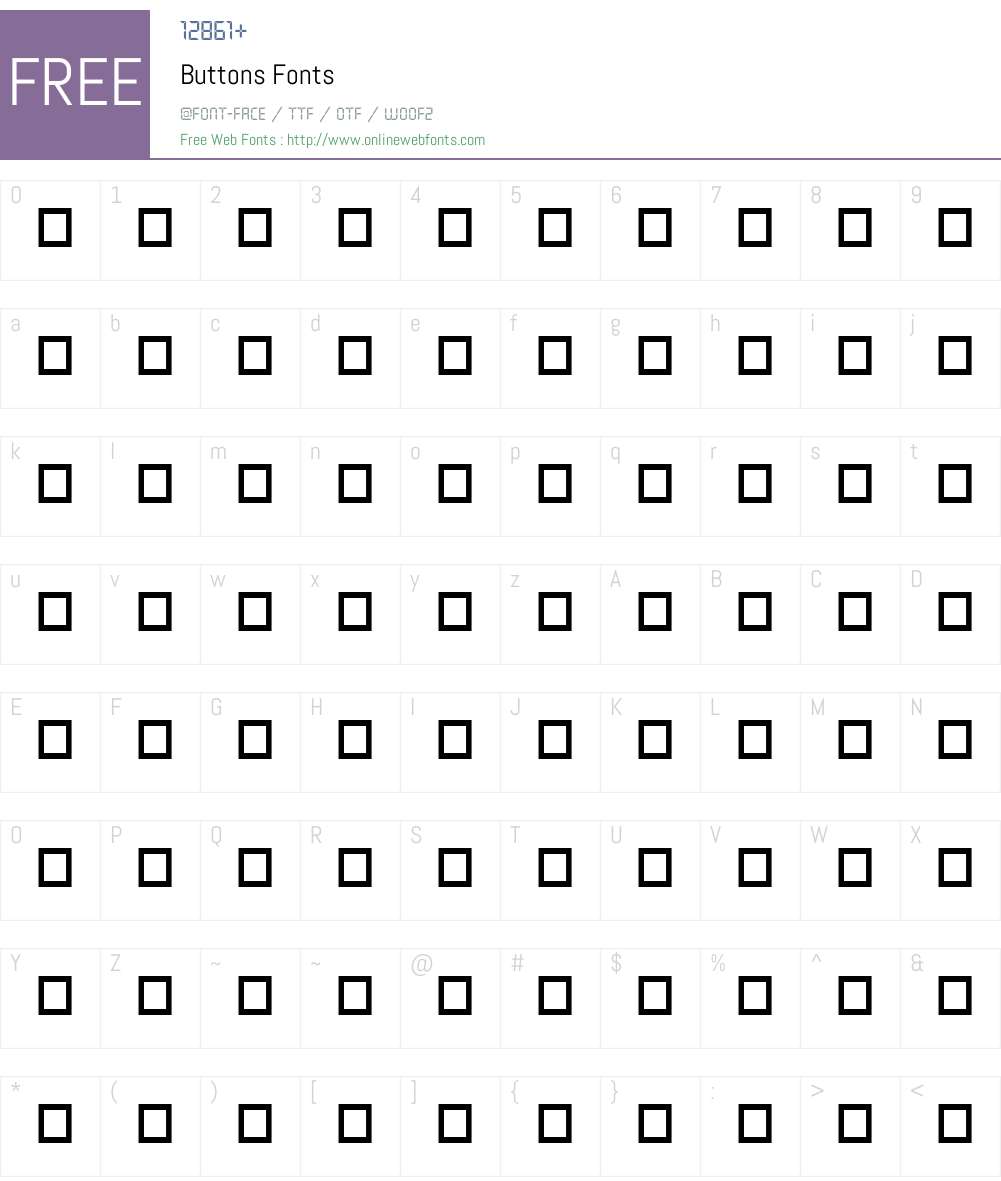 Buttons Font Screenshots