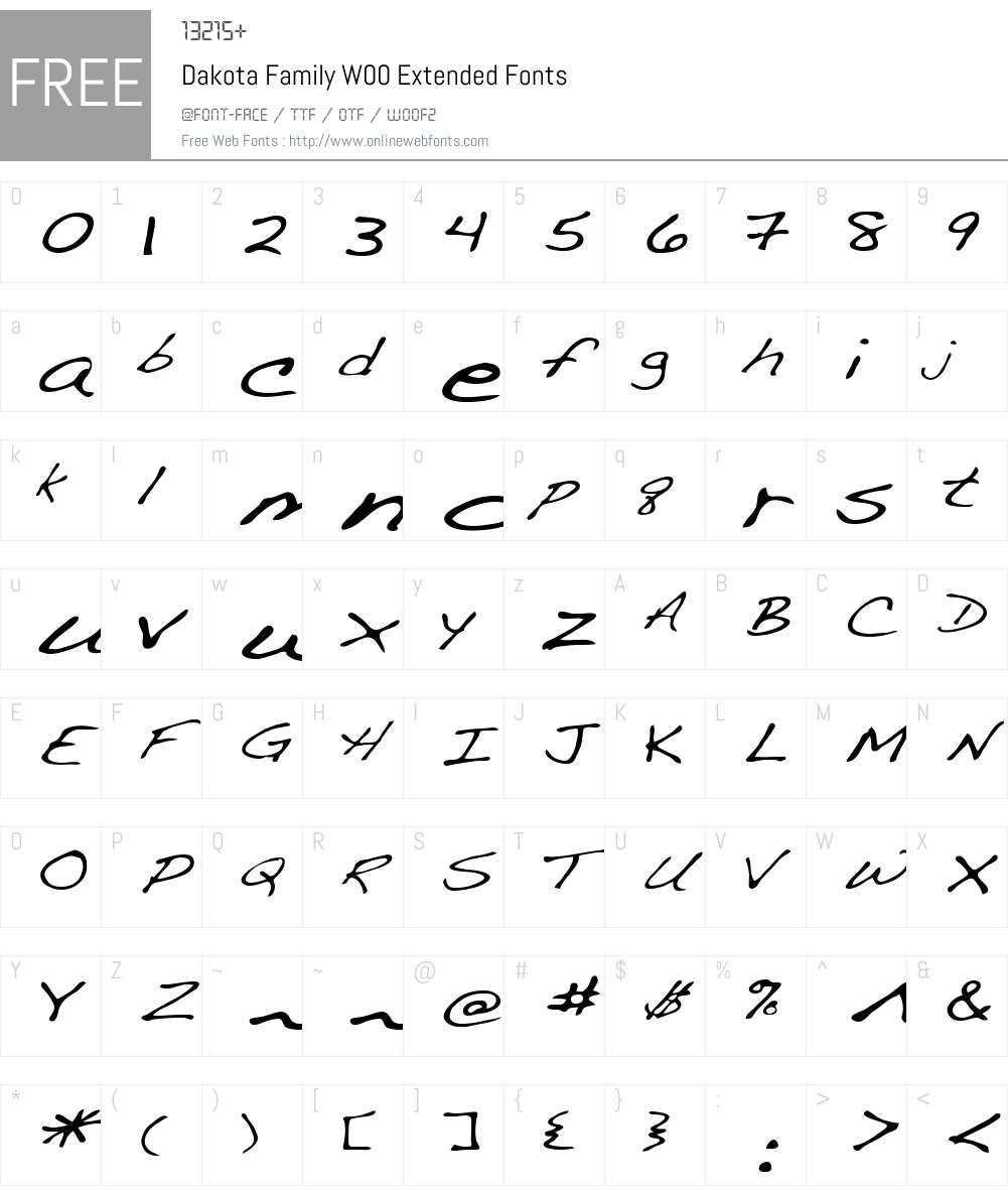 DakotaFamilyW00-Extended Font Screenshots