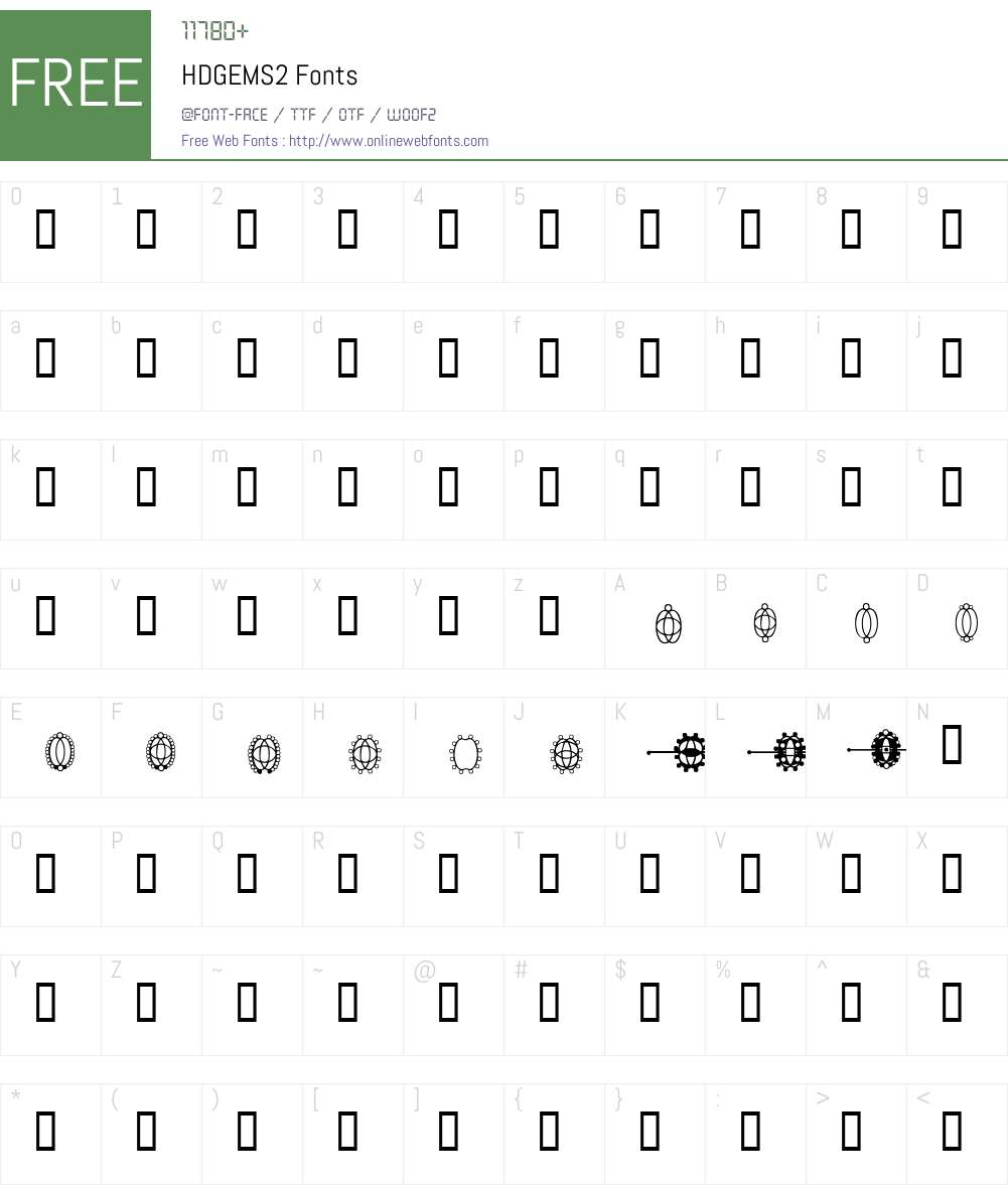 HDGEMS2 Font Screenshots