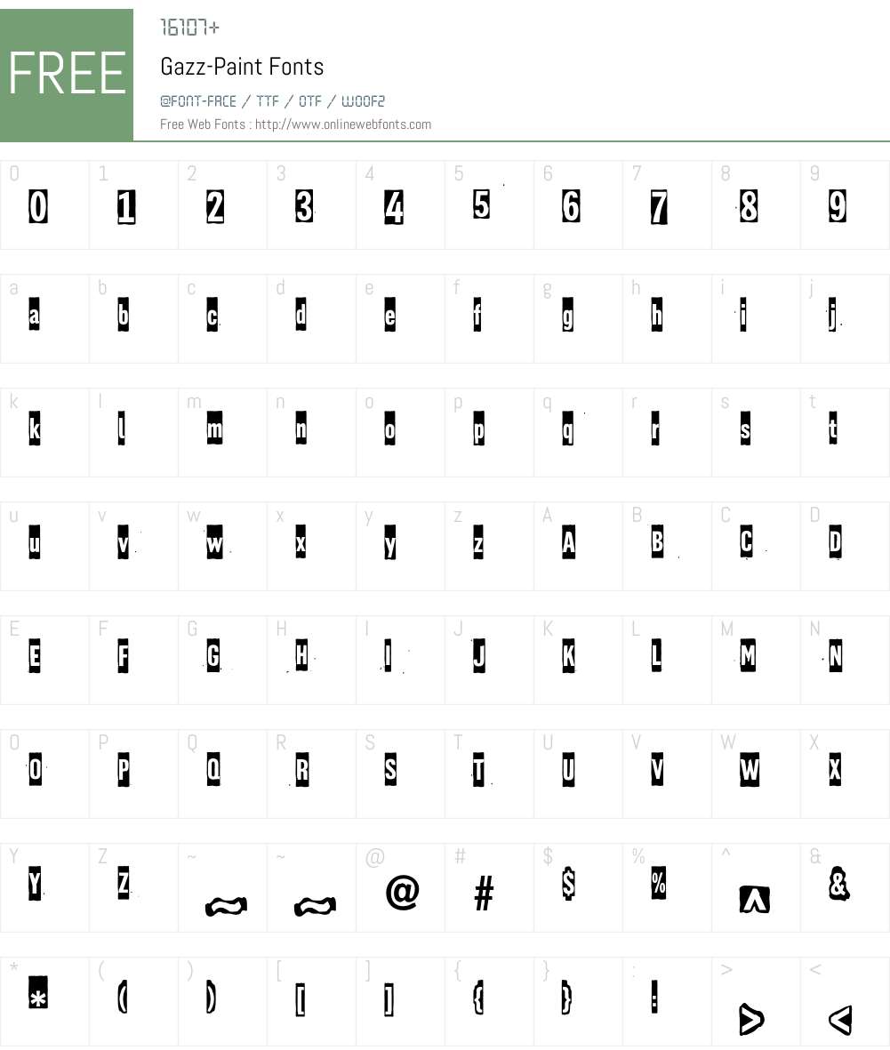 Gazz Font Screenshots