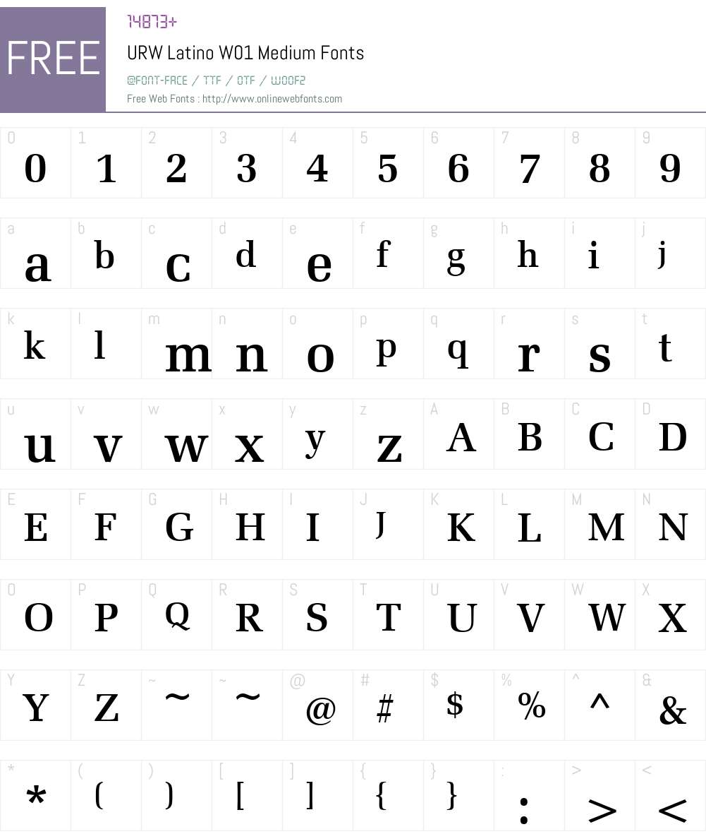 URWLatinoW01-Medium Font Screenshots